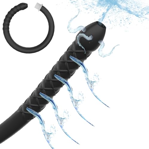 Youxclian 51 cm Extra Lang Silikon Analdusche mit 12-Löcher Klistierspritze Darmreinigung Enema Einlauf Dusche Dusche Anal Vaginal Klistier Wasser Dusche Dusche Einlauf Analdusche für Frauen Männer