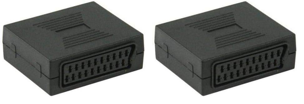 CABLEPELADO Adaptateur péritel femelle | Couplage 21 Pin Scart | Raccord Péritel Femelle (Lot de 2)