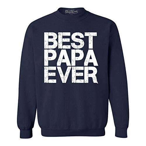 shop4ever Best Papa Ever Bold Crewnecks Father's Day Sweatshirts