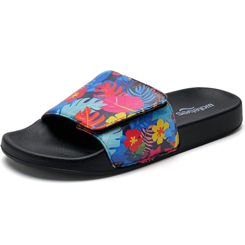 WateLves Kids Slide Sandals Boys Comfortable Slip-On Sandals Youth Big Kids Summer Slippers for Beach Pool Shower Little/Big Kid