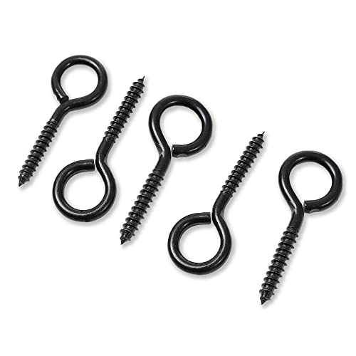 Zyraw EYE-101 Hooks Screw In Heavy Duty, 3.2 Inch – Pack Of 10 Carbon Steel Eye Screws cover