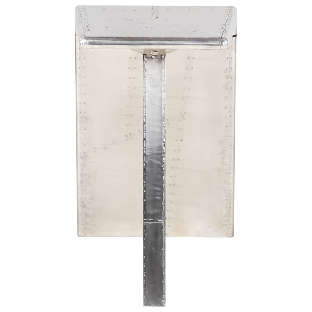 Biurko styl lotniczy 112 x 50 x 76 cm metal srebrny