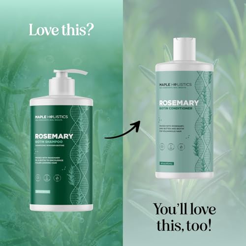 Image of Volumizing Biotin and Rosemary Shampoo - Vegan Rosemary Biotin Shampoo for Thinning Hair for Women and Men with Nourishing B Vitamins & Tea Tree Oil - Paraben Silicone & Sulfate Free (25 Fl Oz)