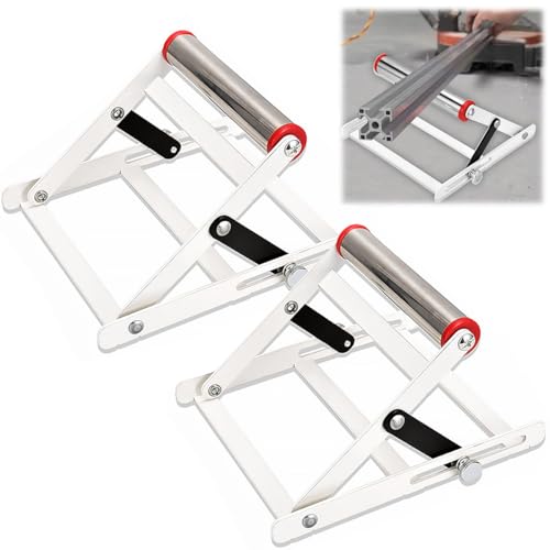 2 marcos de soporte ajustables para máquina de corte, soporte de trabajo para máquina de corte de metal plegable, soporte de sierra de mesa, altura ajustable, marco de soporte de material, herramienta