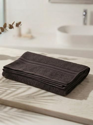 Image of Monte Carlo Essential 100% Cotton Bath Towel | 400 GSM Lightweight & Quick Dry | Soft Absorbent Large Towel 75x150 cm | Skin Friendly Daily Use Bathroom Towel for Men & Women (Jasper) | Pewter