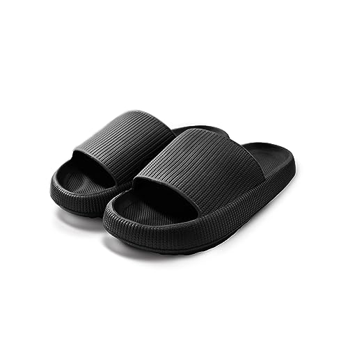Image of Cloud Slides For Women And Men - Comfy Non Slip Indoors Slippers For Shower Spa Pool College Outdoors Slides - Soft And Cozy Open Toe House Sandals Thick Soles