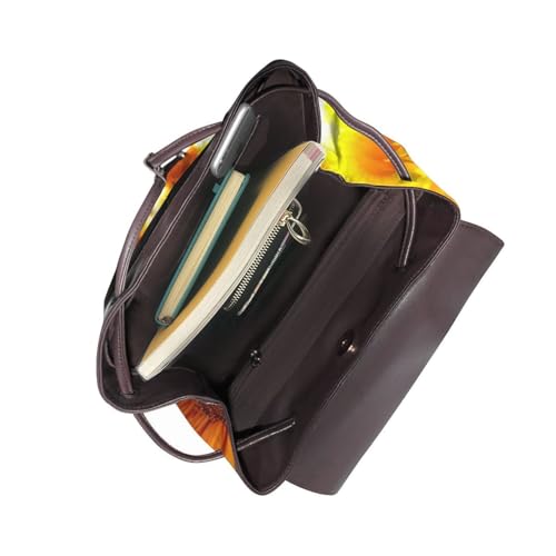 Sac à dos en cuir noir imprimé avec compartiment ordinateur - 4