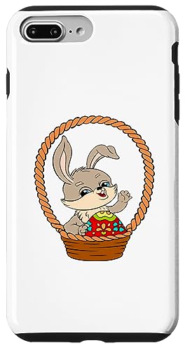 Custodia per iPhone 7 Plus/8 Plus Funny Easter Bunny in stile fumetto