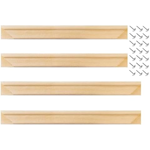 DIY Canvas Stretcher Bars Canvas Frame, Gallery Wrap Oil Frame Kits Canvas Wood Stretcher Bars- for Oil Paintings, Prints, Paint by Numbers & Posters,Easy to Assemble(16x20 Inch) Cover