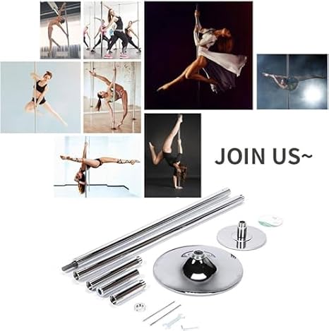Professional Dance Bar, Static And Spinning Bar, 45 Mm - Pole Dance Bar, Stainless Steel Pole Dance Bar - Adjustable Height - Up to 200 Kg