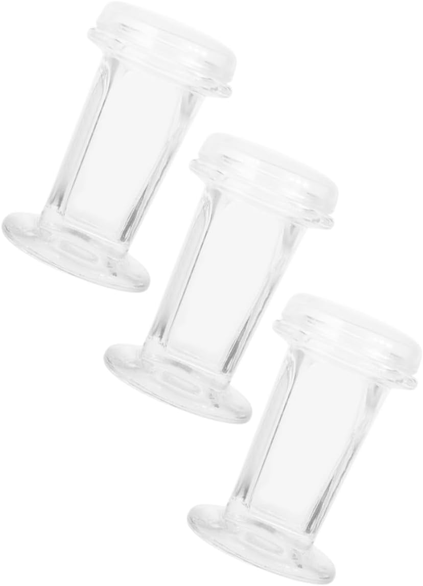3pcs Mason Jars Glass Lids for Staining Slide Holders Lab Histology Research Apothecary Jars