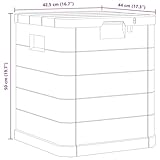 vidaXL Garten Aufbewahrungsbox 90 L Hellgrau Kissenbox Gartenbox Auflagenbox - 3