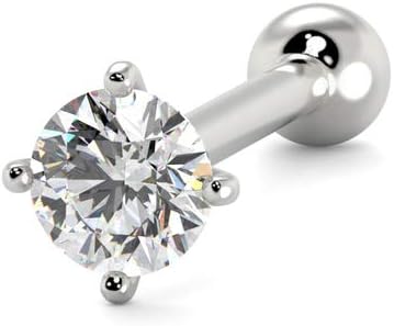 KIMANA Nose Bone Ring Stud 2mm (0.03 Ct) Diamond White Gold 20G