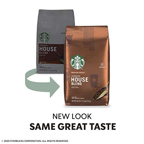Image of Starbucks Medium Roast Ground Coffee - House Blend - 100% Arabica - 1 bag (28 oz.)