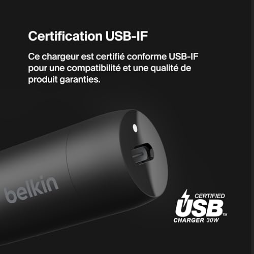 Belkin Chargeur de voiture 1 port USB C sur prise allume cigare avec câble USB C - vue 8