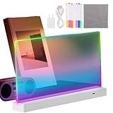 LED Zeichentafel Für Kinder | 1200mAh Schreibzubehör | Acryl Nachrichtentafel,Für Mädchen Vorschulkinder Kindergarten Kindertagesstätten Homeoffice Schule Spielzimmer Sommercamp