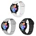 Produktbild Kemikeji Silikon Armband kompatibel mit Huawei Watch GT3 42mm Sport Uhrenarmband 3 Stück Silikon Ersatzarmband für Huawei Watch GT3 42mm 20mm Ersatzband für Herren Damen (weiß grau schwarz,20mm)
