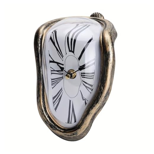 TIMEACT Melting Clock Dali Melted Clock Gift Decor Art Inspired Wall Clock Twisted Shelf Hanging