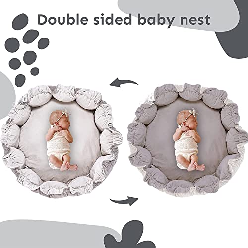 5-in-1 Thick & Plush Play Gym, Convertible Stage-Based Developmental Activity Gym & Play Mat from Baby to Toddler, Ball Pit, Pet Cushion, Balls are not Included, Grey - Image 6