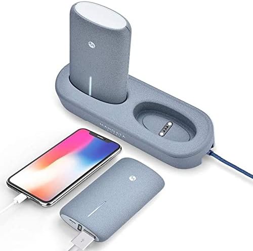 Mangata Orbit [Power-Bank 10000-mAh Portable Charger] Wireless Charging Station | 2-Pack 5000 mAh Fast Charge Battery for iPhone, Android Cell Phone