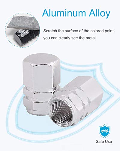 Tire Stem Valve Dust Caps, Car Wheel Air Aluminum Covers, 40 Pack - 5 Color #TOP1