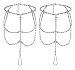 Bienvenu 2pcs Crystal Anklets for Beach Barefoot Sandals Wedding Vacation,Silver
