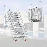 Utilisations multiples : cette échelle pliante for grenier est l’outil idéal for résoudre les problèmes de montée et de descente d’escaliers dans les espaces restreints, et convient aux greniers, garages, sous-sols, entrepôts, magasins et autres lieux.