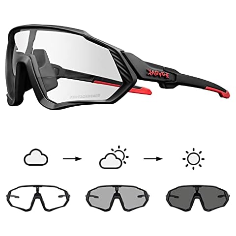 KAPVOE Photochromic Cycling Glasses Tr90 Frame For Men Women Clear Sports Sunglasses Mountain Bike Glasses Transparent MTB Bicycle Goggles Running 03 Cover