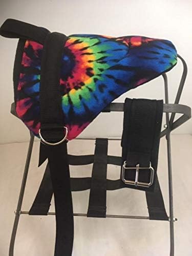 Miniature Horse/SM Pony Childrens Bareback PAD Saddle - Cinch Upgrade, Stirrups, Bright, Bright Tye DYE!