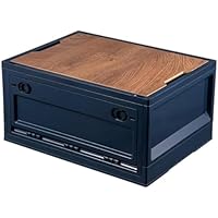 Amazon｜コンテナボックス、横開き、木製フタ、薄型、折りたたみ式