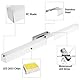 Klighten LED Spiegelleuchte Bad 80cm, 16W Spiegellampe IP44 Wandleuchte Bad, Badezimmer Badlampe für Spiegel Badspiegel Lampe, 1360 Lumen, Kaltes Weiß 5500K