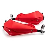 Protège mains pour moto universels 22 mm 25 mm 28 mm Protège guidon Écran de protection Équipement de protection contre le vent pour motos scooters et quads pour PCX 125 /R 1250 GS/TMAX (Rouge)