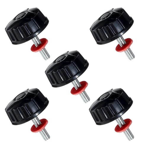 Trinkrittey 5pcs Universal Fishing Reel Handle Screw Caps Screws Nuts Caps Fishing Reel Replacement Parts for Spin Reels Knob Power Handle Grip