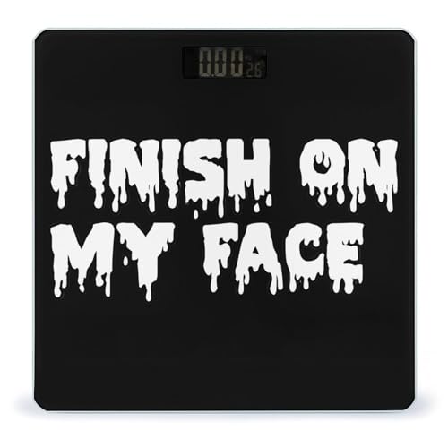 Finish ON My FACE Scale for Body Weight Smart Accurate Digital Bathroom Scale with Easy Read LCD