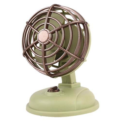 Ventilador de escritorio retro, ventilador retro de escritorio, escritorio de flujo de aire fuerte | Dispositivo de refrigeración de mesa nostálgico, cable USB clásico, elegante circulador de brisa