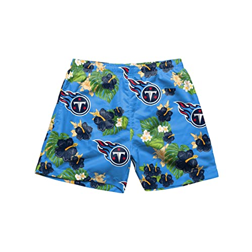 Image of FOCO NFL Mens NFL Team Logo Floral Hawaiian Swim Suit Trunks