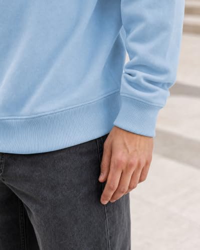 Image of Nobero Oversized Sweatshirts for Man Stylish Crew Neck | 280 GSM Rich Cotton Fleece Solid Oversized Fit Full Sleeve Sweatshirt for Men | Stylish Casual Wear Winter Sweatshirt for Men
