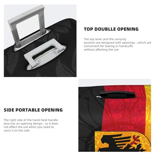 Travel Luggage Cover Vintage Sunflower Germany German Flag Fashion Washable Baggage Suitcase Protector Fit For Luggage Large4