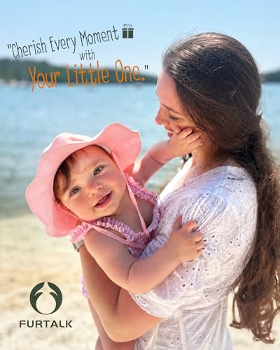 Image of FURTALK Baby Sun Hat Toddler Beach Hats with UPF 50+ Sun Protection Wide Brim Girls Bucket Hat