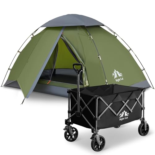 Carpa Night Cat con carro plegable para camping