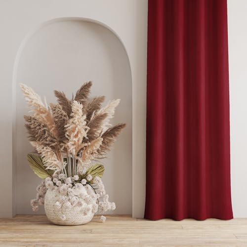 Image of LaVichitra 2 Pieces Premium Blackout Curtains - Thermal Insulated, 3 Layered, 100% Opaque Long Door Curtain - 9 ft, Maroon