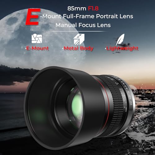 Image of Lightdow FE 85mm F1.8 Medium Telephoto Portrait Full Frame E Mount Lens for Sony 9 7R 7S 7 NEX-7 NEX-6 NEX-5 6500 6300 6000 5100 5000 etc