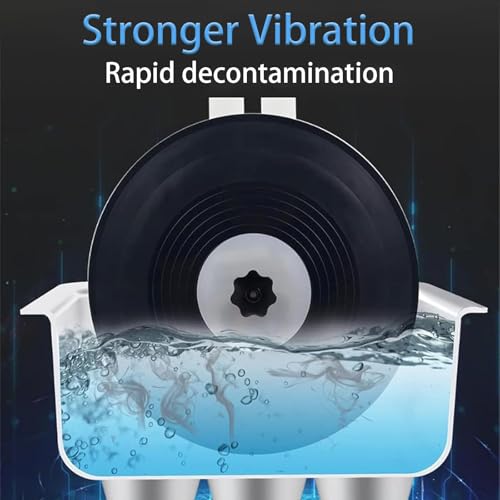 Pulitore per dischi in vinile ad ultrasuoni, 6,5 l, per rimuovere polvere e scoppiare da dischi da 7/12 pollici, con calore regolabile e timer per un ripristino audio nitido