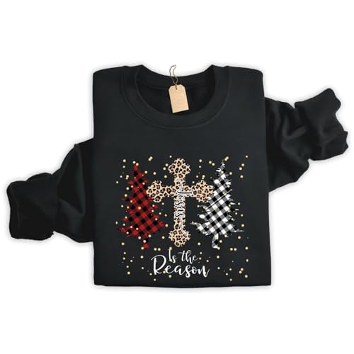 Tegoprints Christmas Sweatshirt Funny Soft Cotton Unisex Adult Tops Black2