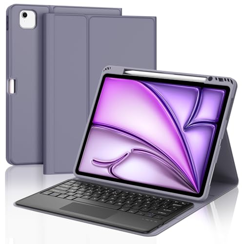 Teclado para iPad Air 13 M4 Estudia y Trabaja en Cafeterías con Funda Trackpad