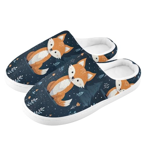 Cute Fox Animal Slippers for Women Men Indoor Slippers Memory Foam Fuzzy Slippers House Shoes for Indoor Outdoor Size 6/7 214a51674