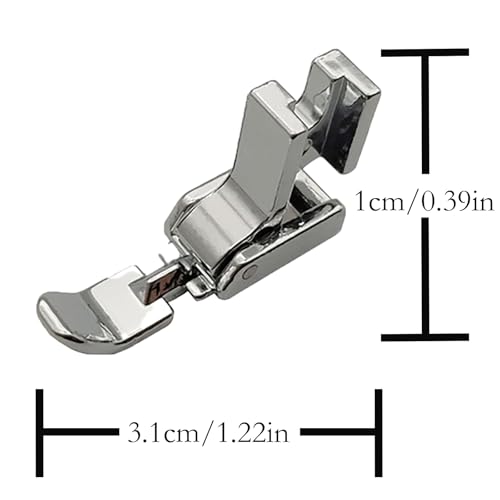 Pie prensatelas para cremallera, 2 piezas para máquina de coser miniatura 2
