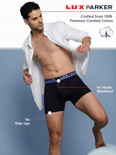 Image of LUX PARKER Men's Cotton Modern Solid Trunks