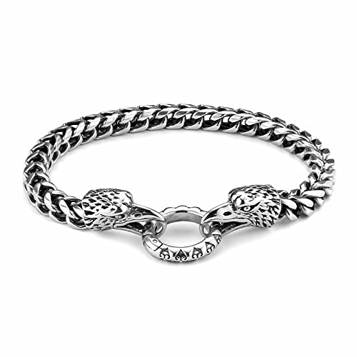 Pulsera masculina de acero inoxidable con diseño gótico retro miniatura 1