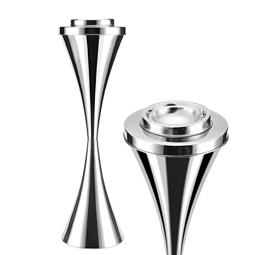 Anfrere Standing Ashtray Outdoor for Patio, Large & Tall Outside Ashtrays for Cigarette Butt Receptacle Disposal, Commercial Metal Smokers Cigar Ash Tray Container w/ Lid, CN01CH